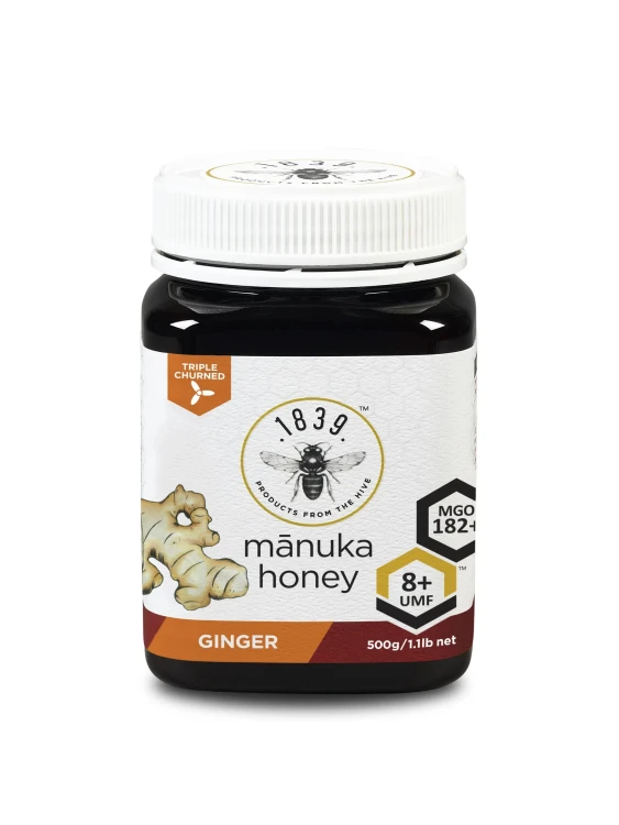 MANUKA HONEY GINGER UMF 8+ 182MGO 500GM